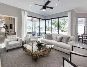 Living room kept guest-ready by recurring house cleaning